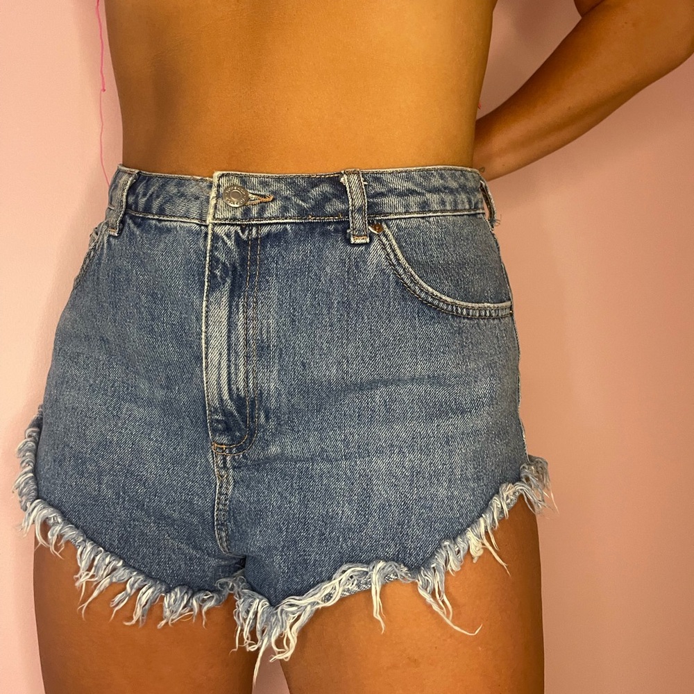 Cut off denim shorts